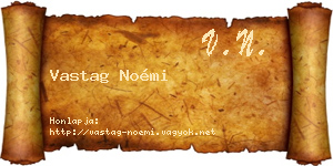 Vastag Noémi névjegykártya